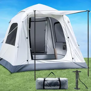 Manual outdoor camping tent- Inflatable Tents for Camping 2-3 Person, Easy Set Up Camping Tent with Manual Pump, Waterproof Blow Up Tent for Family Outdoor,Outdoor Mountaineering Tent,Big Tents for Outdoor Camping Hiking and Backpacking