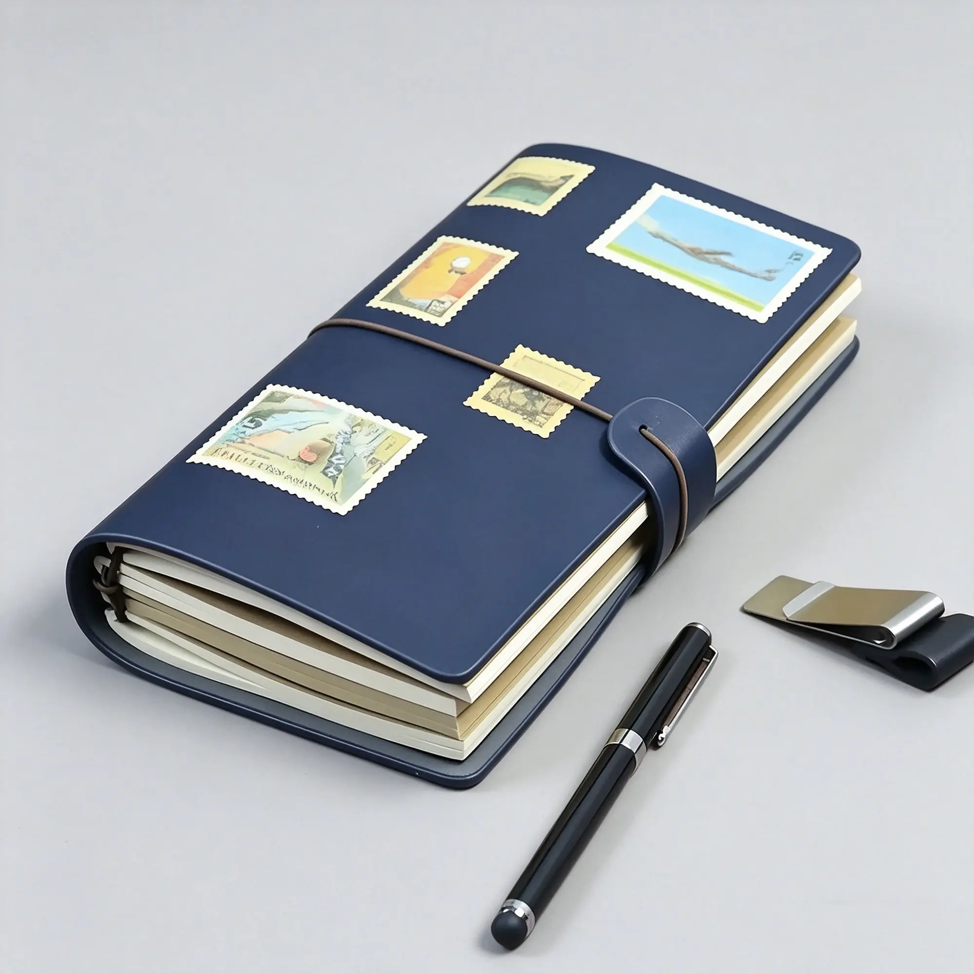 A6 Vintage Travel Notebook, Modern Durable Hardcover Journal, Retro Style Portable Diary, Multi-Functional, Leather Paper Insert, Lined Pages, Card Holder, Large Pouch, Notes Notebook, Office Supplies, Aesthetic School Supplies