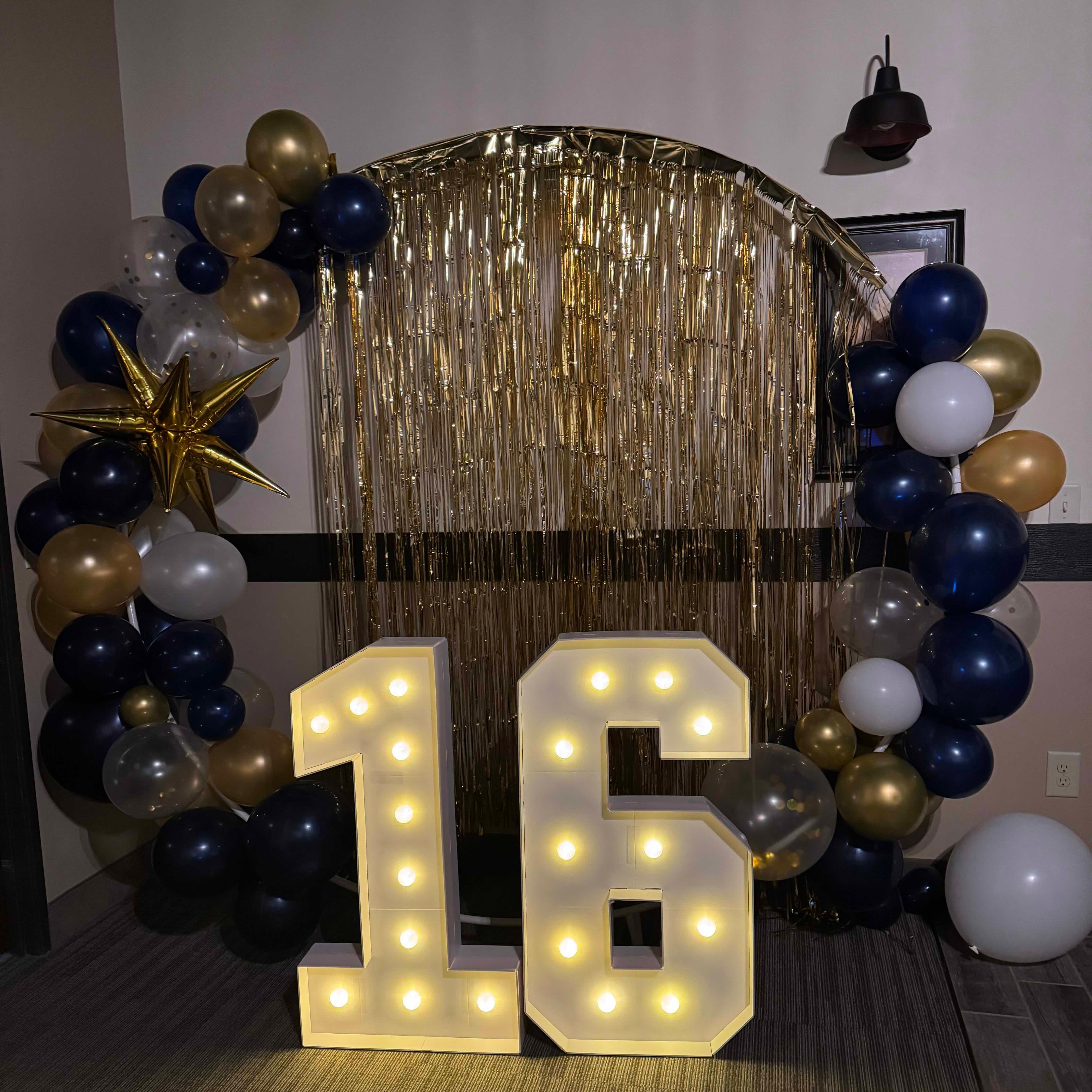 3FT Light Up Numbers & Letters 0-9 & A-Z, Assembly Required, 3FT/36in LED Warm Paper Foam Marquee Numbers & Letters for First Birthday Party Birthdays Graduation Anniversary Wedding Proposal Baby Shower #Summerwins