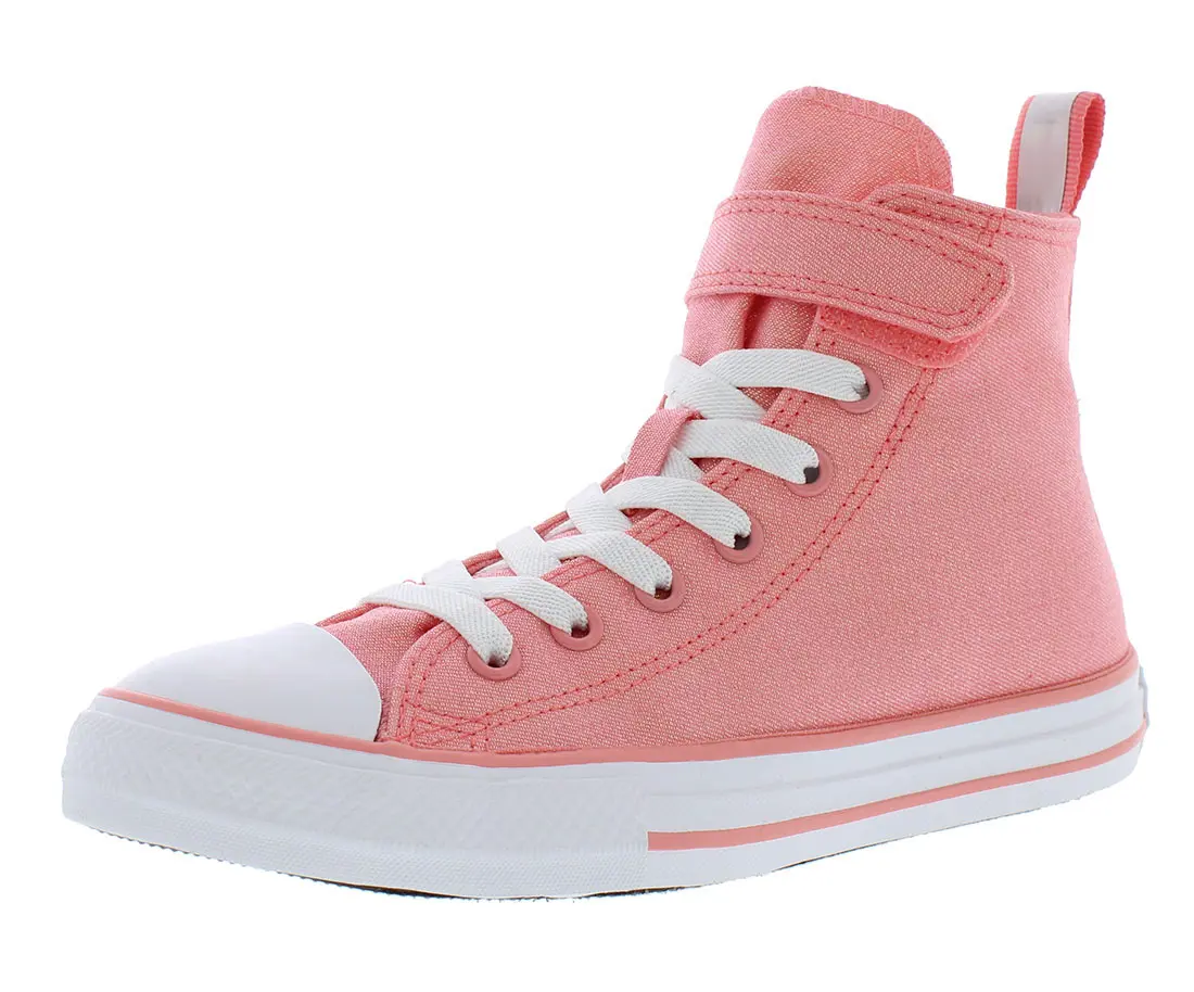 Converse Chuck Taylor All Star 1v Kids' High-Top Sportswear Sneakers with Elastic Laces and Flexible Rubber Sole for All Seasons Outdoor Play, Flexible Sole, No, Kids Outdoor Play, Sports Sneakers, Classic, Round Toe, Casual Wear, Classic Sport, Flexible