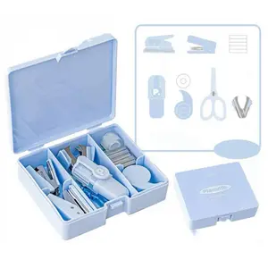 Portable Tool Box Stationery Set, 8 Counts/set Multifunctional Stationery Set, School Supplies for Students, Desk Supplies Set, Office Supplies