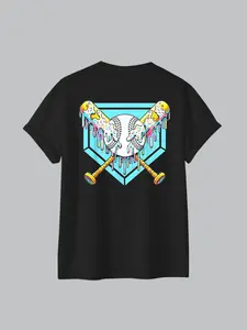 Teenage Boys Baseball T-Shirt, Ice Cream Drop Design, Comfortable Fit, Casual Wear, Ideal Gift for Sports Enthusiasts