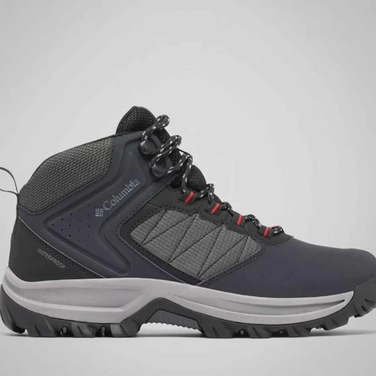 Men's Transverse Hike Waterproof Shoe - Black & Red, Mid-Height, Durable Outsole, Waterproof Technology, Hiking Boot for All Seasons