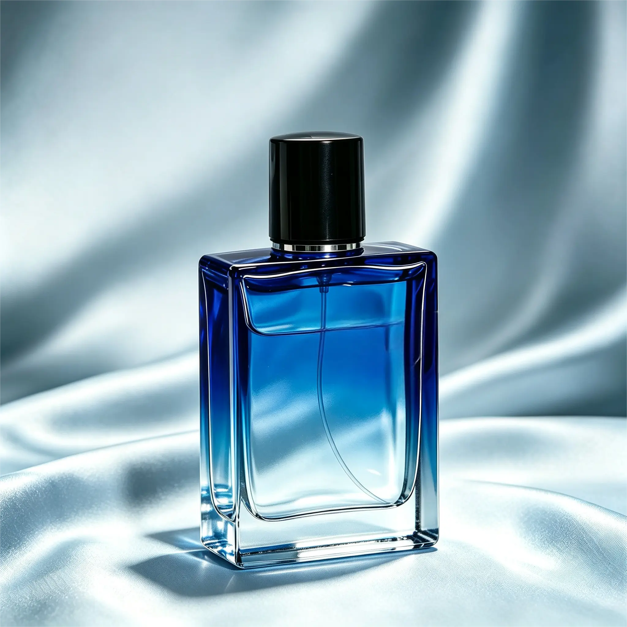 Men's Long Lasting Ocean Eau de Toilette - 50ml Gradient Blue Transparent Bottle Light Daily Perfume, Ideal Gift for Dating & Office, Long Lasting Perfumes for Men