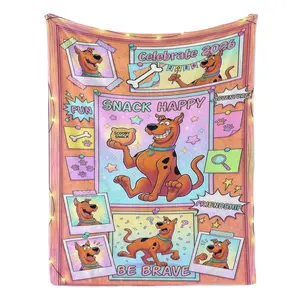 2026 New Scooby-Doo Cute Blanket Soft Funny Throw Blanket Cozy Lightweight Plush Portable Cover Blanket For Sofa,Warm Gift For Birthday,Christmas,Multiple Blanket