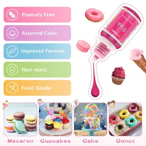Treedoa Food Coloring Liquid Set 12 Vibrant Colors x10ml Food Grade Dye for Cake Decorating Baking Easter Eggs Fondant Icing Slime Making DIY Supplies Kit 0.35 Fl oz Bottles