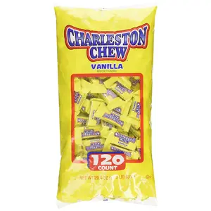 Charleston Chew Vanilla Bulk 120 ct. - Chewy, Sweet and Nostalgic Candy with Vanilla Flavor - 120 Count Bulk Pack Snack Bonbon