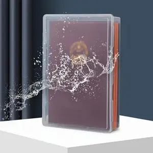 A4 size transparent storage box, with dust cover, space-saving desktop storage box for office and school supplies, storage artifact for important documents of family information, and desktop storage box, which can meet the needs of products that can
