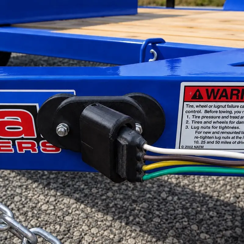 Magnetic Trailer Plug Wiring Harness Holder Adapter - 4-Pin & 7-Way Compatibility for Automotive, Motorhome & Boat Use