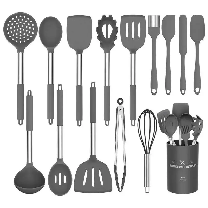 Kitchen Utensil Set with Storage Box, 14pcs/set Stainless Steel Kitchen Cooking Kit, Cooking Sets, Household Cooking Utensils Set, Kitchen Cooking Too