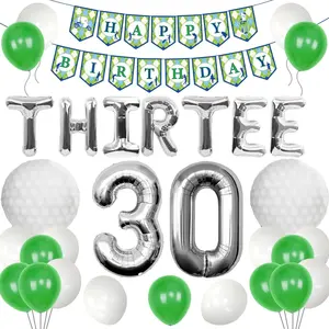 ThirTee Golf Birthday Balloons Golf 30th Birthday Decoration Sport Themed Party Supplies Men Boys Party Balloons Decoration Backdrop Photo