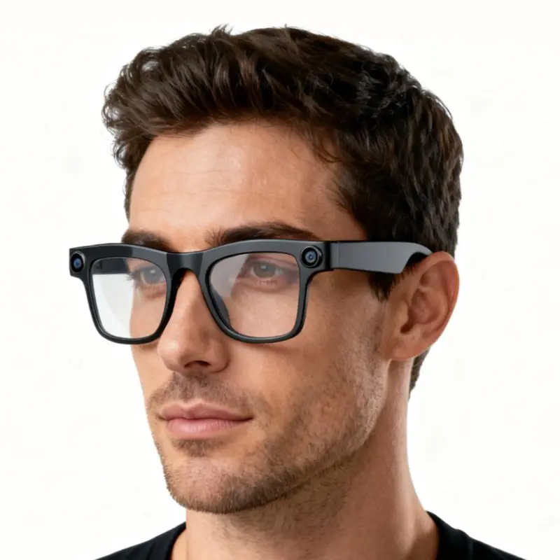 Smart Glasses with HD Camera, Surround Sound Headphones, Blue Light Blocking Lenses, Ideal for Work and Driving, Xk One Pro Model