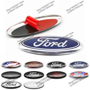 Ford Car Logo Emblem - 145mm, Front Grille & Trunk Stickers Compatible with Ford Edge, Escape/Kuga, Transit, Everest, Mondeo, Focus.