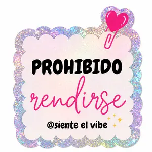 Prohibido Rendirse Waterproof Holographic Sticker