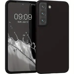Mobile Phone Case For Samsung Galaxy S22, Slim Shockproof Flexible Black Matt Soft Silicone Protective Phone Case Cover