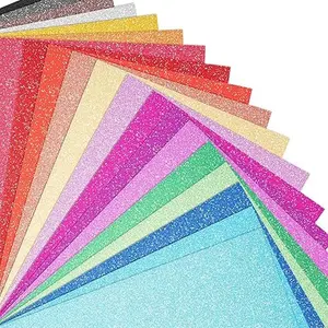 Cricut Sparkly Shine Paper Cardstock, 40 Sheets A5 Size, 20 Vibrant Colors, No-Shed Glitter, Smooth Finish for Card Making, Scrapbooking DIY Projects