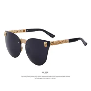 Women Gothic Eyewear Skull Frame Metal