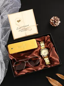 Men's Casual Business Watch Set, Cool Sunglasses, Men's Perfume, Greeting Card, Birthday Gift, Holiday Gift for Boyfriend