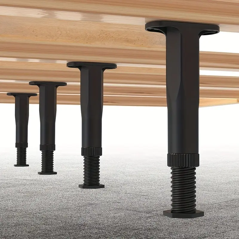 Heavy-Duty Adjustable Height Bed Frame Support Leg, Bed Frame Replacement Legs, Versatile Furniture Center Slats For Beds, Sofas, Dressers & More, Furniture Hardware