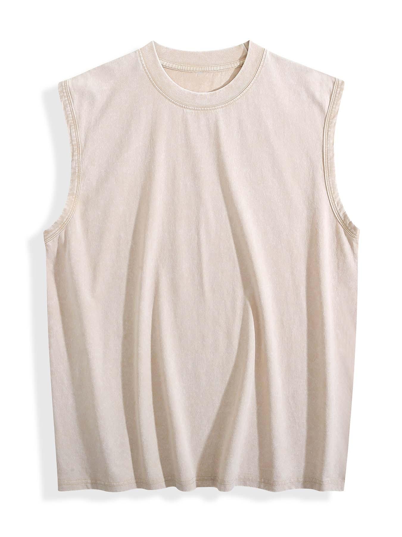 2-4 Pack Heavy Washed Cotton Tank Men's Thick Yet Breathable 5 No-Brainer Colors Holds Its Shape