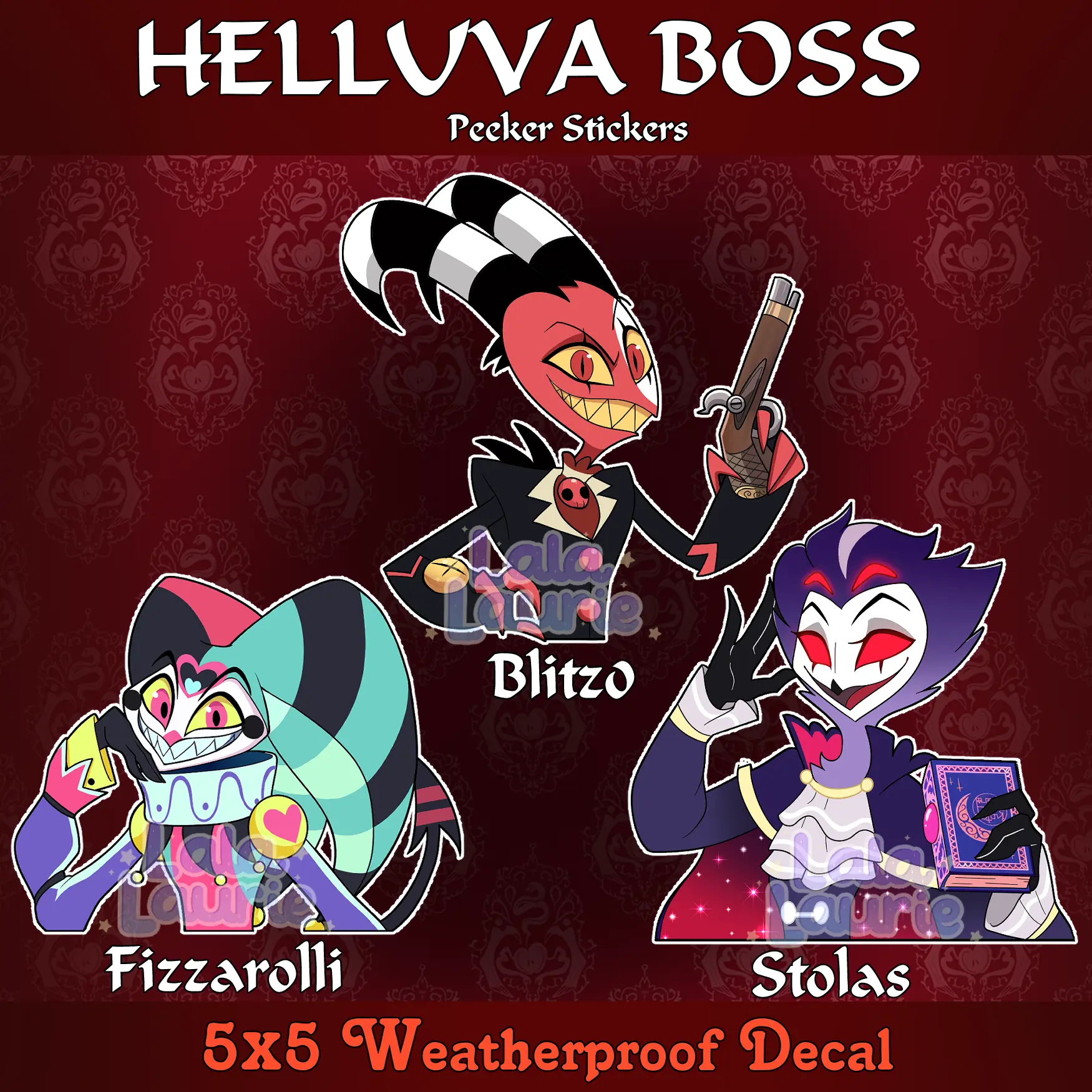 Full Selection Helluva Boss 5x5 Weatherproof Car Decals