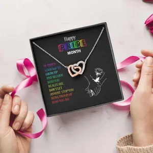 Girlfriend Necklace, Lgbt Month Gift Necklace, Pride Necklace,  Necklace For Gay, Bisexual, Lesbian, Gift For Girlfriend, Message To My Daughter, Daughter Gift, Father Daughter Necklace, Christmas Gift, Birthday Gift