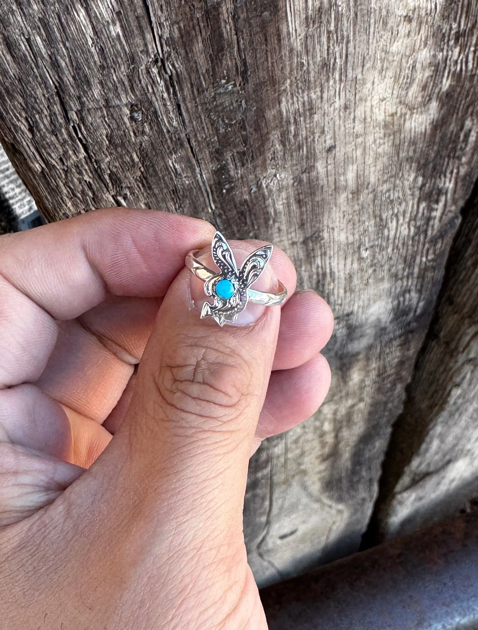 Buckle Bunny Etched Ring