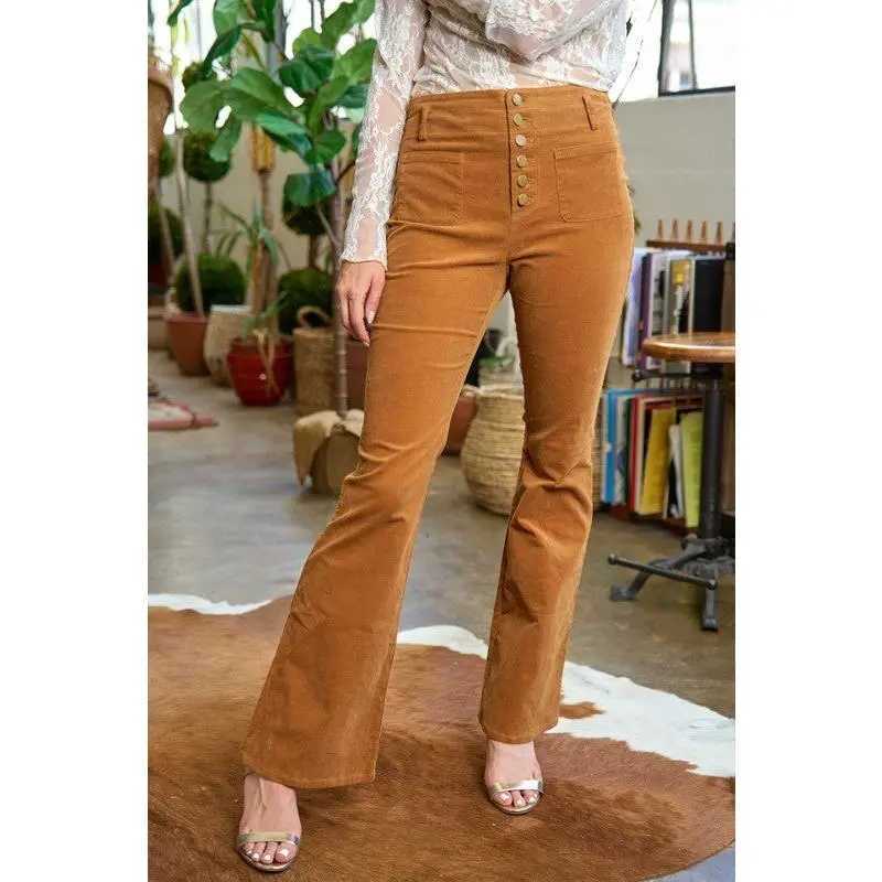 CORDUROY FLARE PANTS