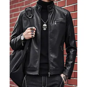 Leather jacket Coats Casual leather jacket cold weather outfits christmas party outfits jackets