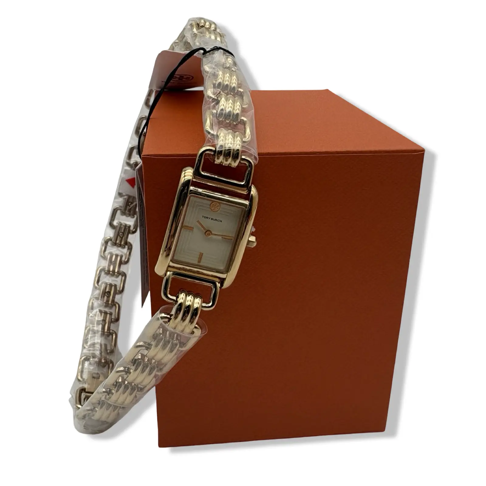 Pre-owned Tory Burch Women's Eleanor Small Two Hand Gold Tone Stainless Steel Double Wrap Bracelet Watch (Model: TBW1067) B0DJ1GV6PZ
