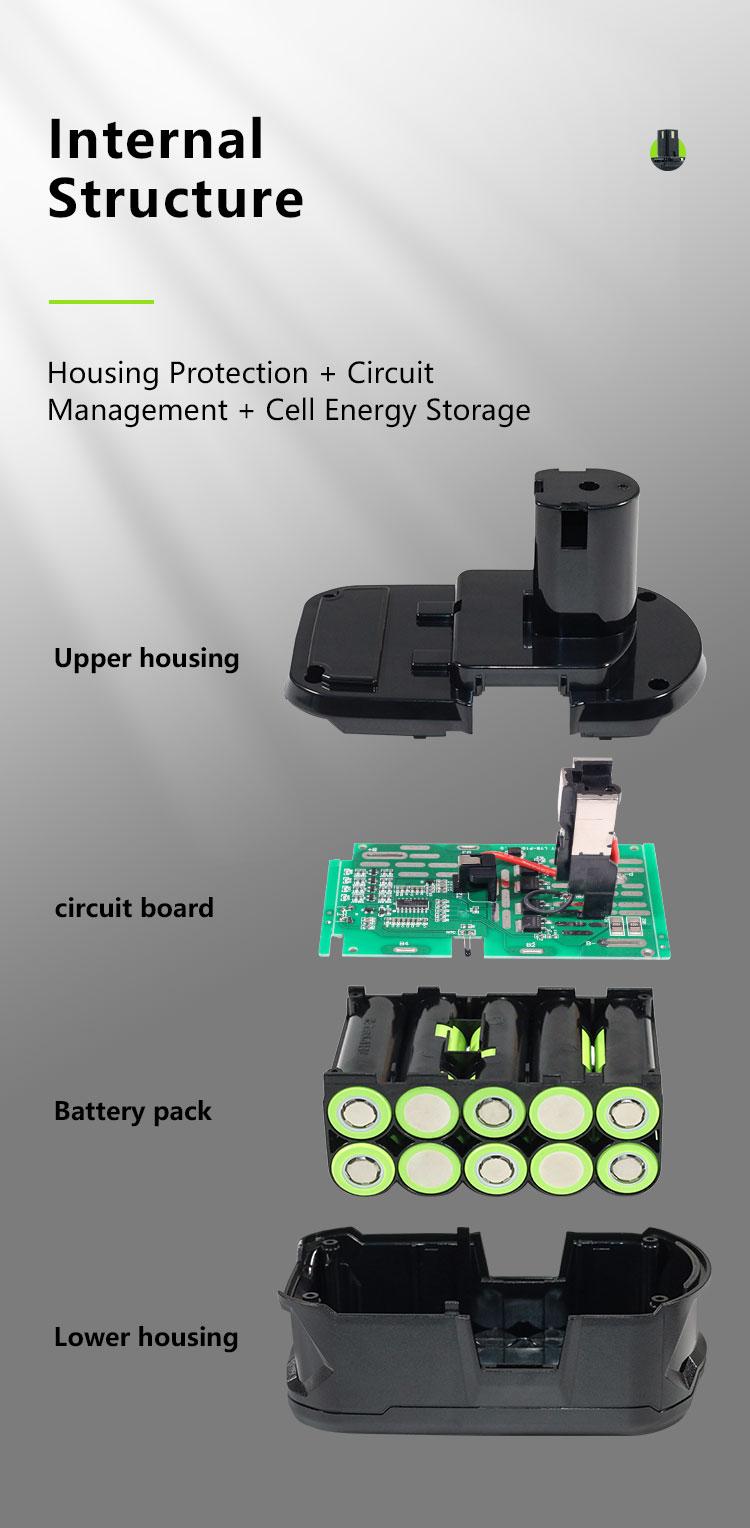 2/4-Pack 18V 8.0Ah High-Capacity Lithium-Ion Battery Compatible with Ryobi ONE+, Compatible with P108 P109