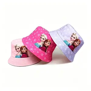 Disney Frozen Kids' Fisherman Hat - Cute Casual Beach Hat with Elsa and Anna Design, UPF 50+ Sun Protection, Lightweight, Breathable