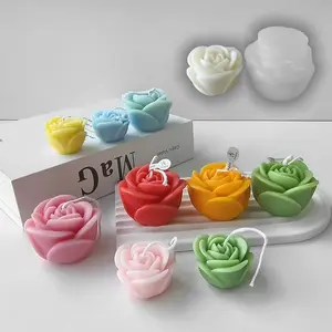 1 Pcs 3D Flower Silicone Mold for DIY Candle Making Resin Casting Mould Cake Decoration Tool Durable Handmade Crafts Craft Supplies for Home Decor