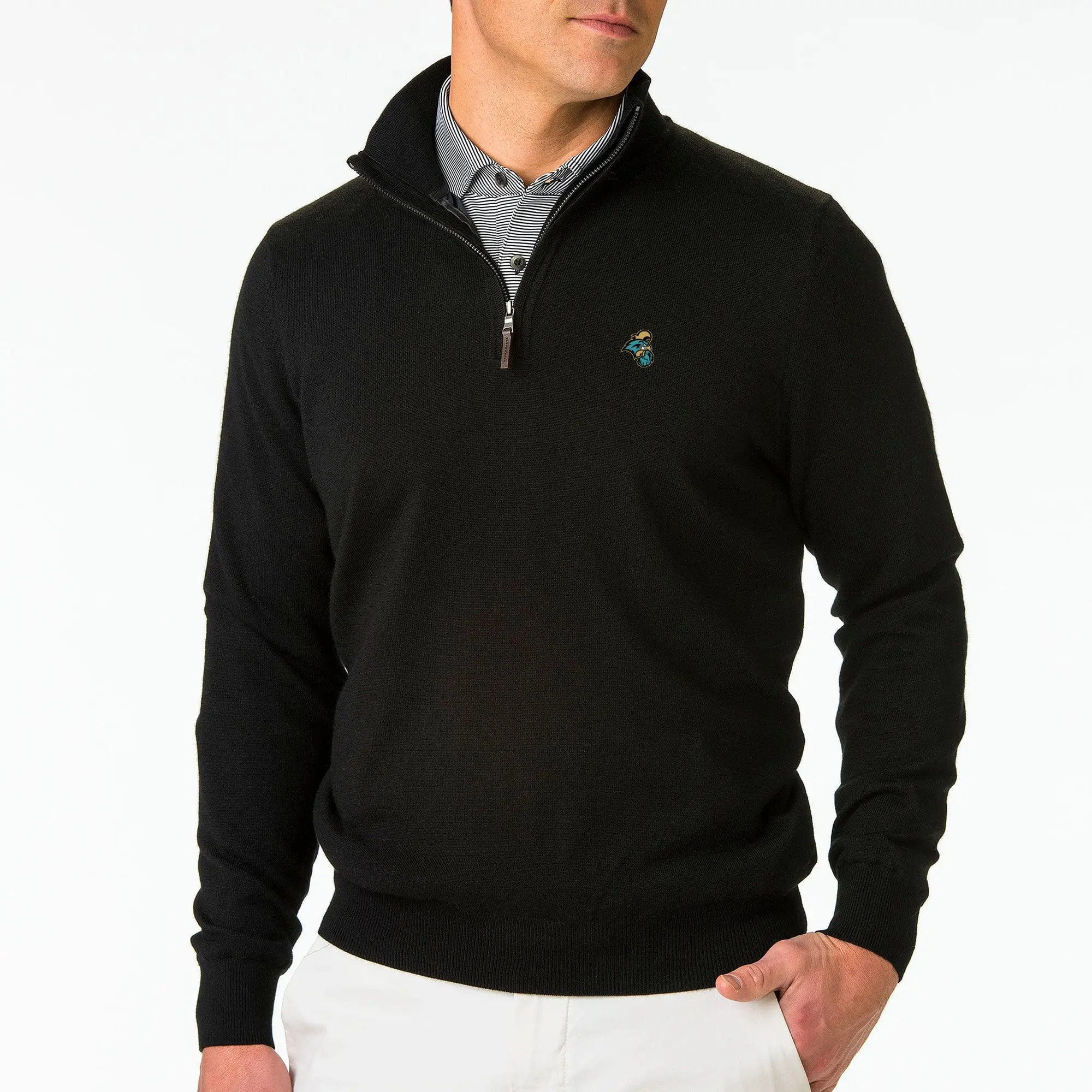 Coastal Carolina | Baruffa Merino Quarter Zip Windsweater | Collegiate