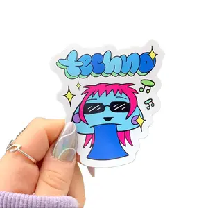 Techno Mushy Sticker - Perfect for Laptops, Hydroflasks, DJ rigs - Water Resistant Vinyl Sticker