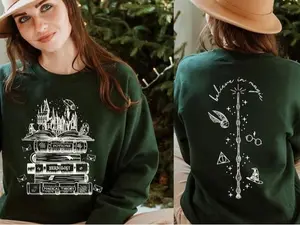 Wizard Castle Book Sweatshirt T Shirt  Hoodie, Wizard School, Cute HP Shirt, Family Vacation Shirts, Wizard School Tee, Reading Bookworm, Pottery Gifts For Women