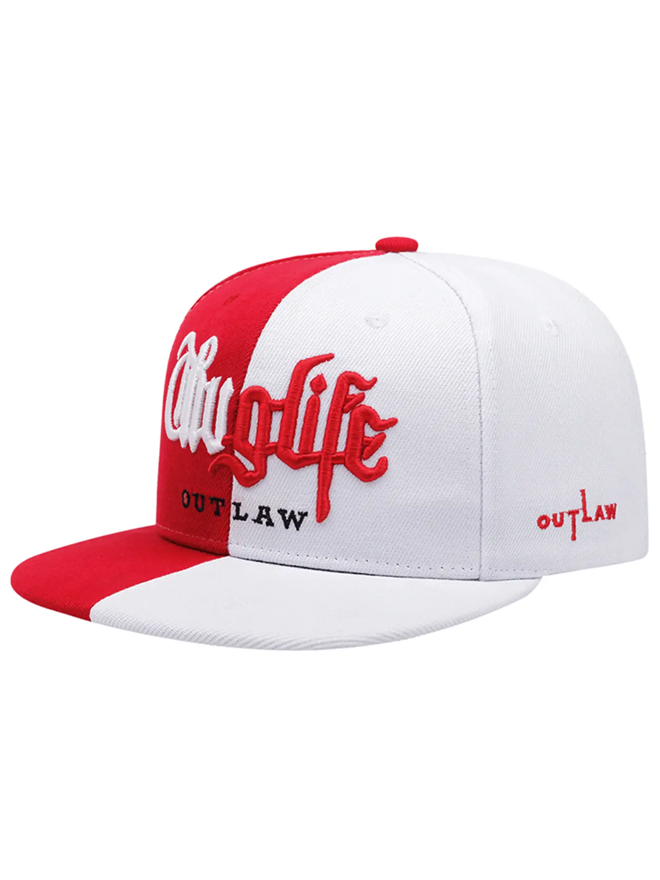 2025 Fashion Personality Trend New Flat brimmed Hat Color blocked Riot LIFE Embroidered Men's Outdoor Street Leisure Hip Hop Hat Street Dance Skateboarding Hat Women's Daily Life Festival Party Wearing Decorative Baseball Hat Fitted Snapback Hats