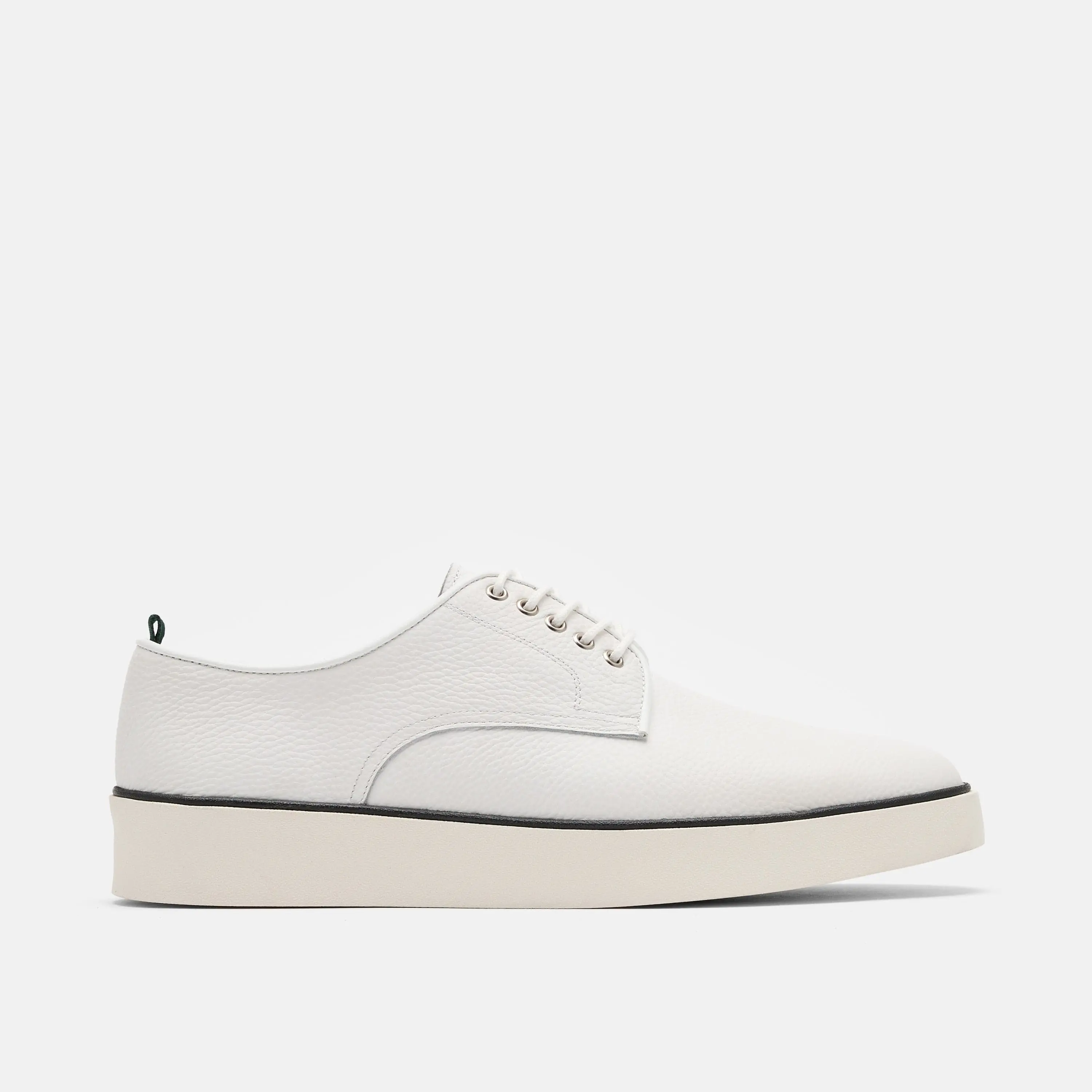 Deion White Leather Derby Sneakers Deion White Leather Derby Sneakers