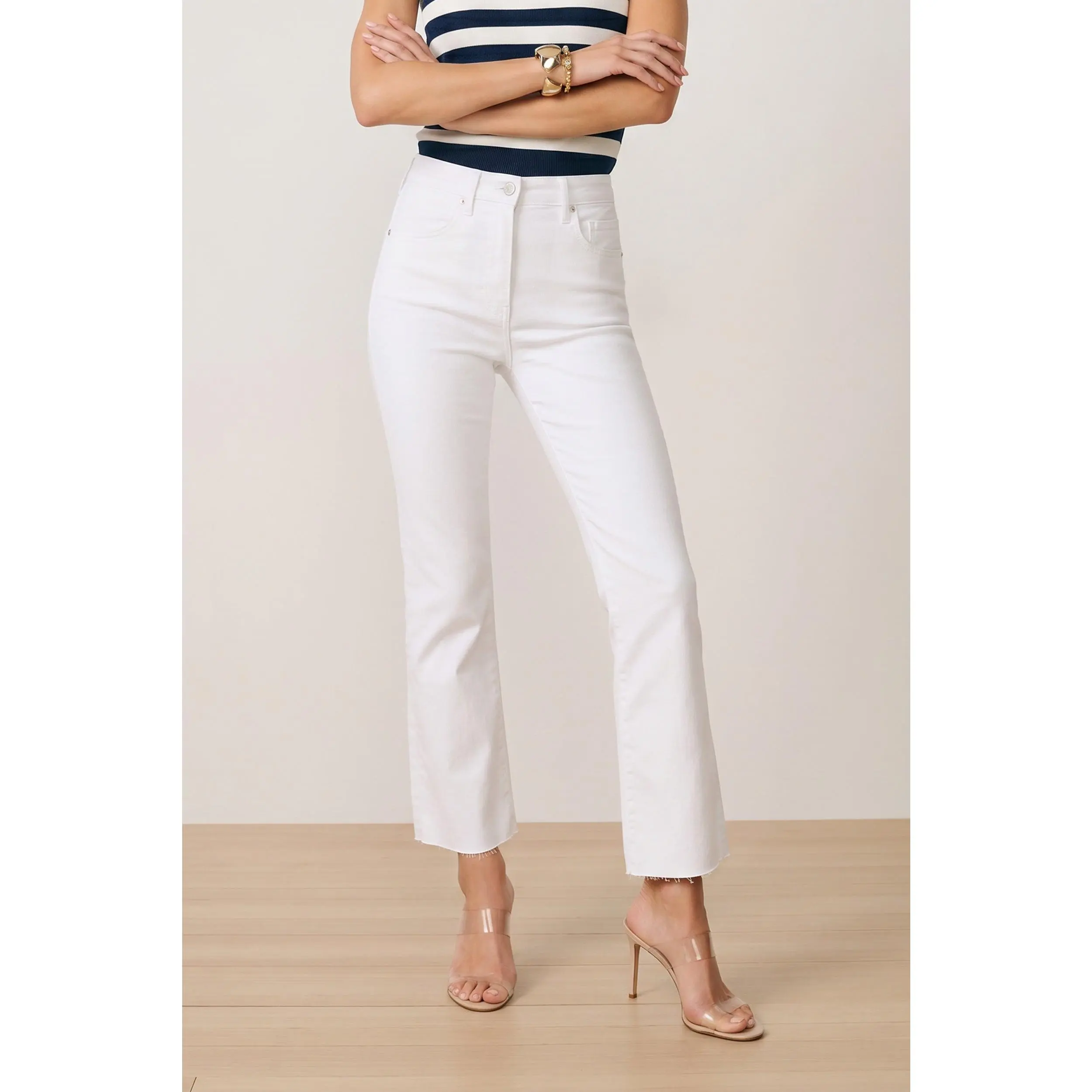 Nicolette Cropped Jean - White