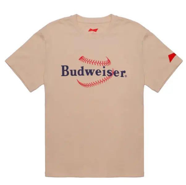 Budweiser Baseball Stitch T-Shirt Sweatshirt - Suitable for Men and Women - From Classic to Bright - Multiple Fashion Choices - Multiple Sizes Available - Minimalist Chic