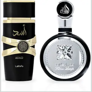 Lattafa Asad & Fakhar For Men Eau De Parfum 100ml Each 3.4 oz Long Lasting Masculine Fragrance Set Powerful Spicy Woody Fresh note Scents