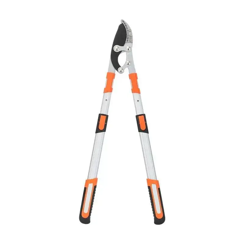Bypass Loppers - 2-Inch Cutting Capacity, 26-33in 5-Level Extendable Gear-Drive Labor-Saving Heavy Duty Pruners, Carbon Steel Teflon Blade, Lightweight Aluminum Handles, for Seniors, Lifetime Warranty, 1pc Tool, for Living Wood