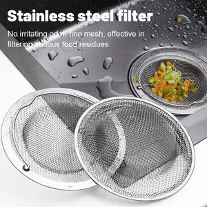 Kitchen Must-Have 2pc Drainage Filter Mesh, Anti-Clog Stainless Steel Dish Drainer, Rust-Resistant, Suitable for Kitchen and Bathroom, Mother's Day Gift