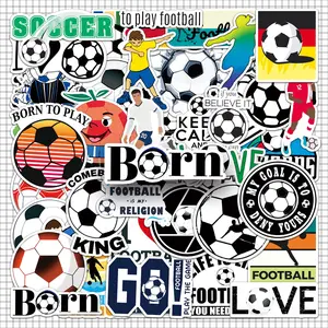 Soccer Themed Sticker, 100pcs/set Waterproof Self Adhesive Decor Paper, Decor Sticker for Gift Greeting Card Water Bottle Laptop Phone, Ornaments