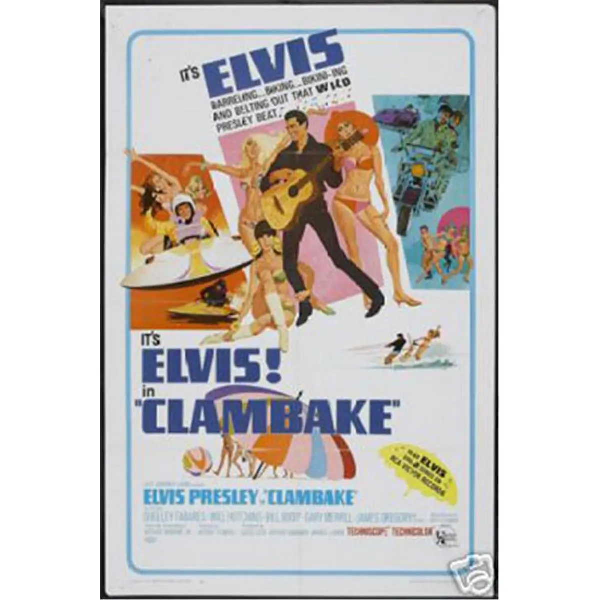 Hot Stuff Enterprise 7238-12x18-LM Clambake Elvis Presley Poster, 12 x 18 in.