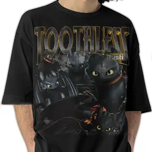 Toothless HTTYD Shirt Toothless Night Fury Vintage Retro Funny How To Train Your Dragon Fan Gift T-Shirt