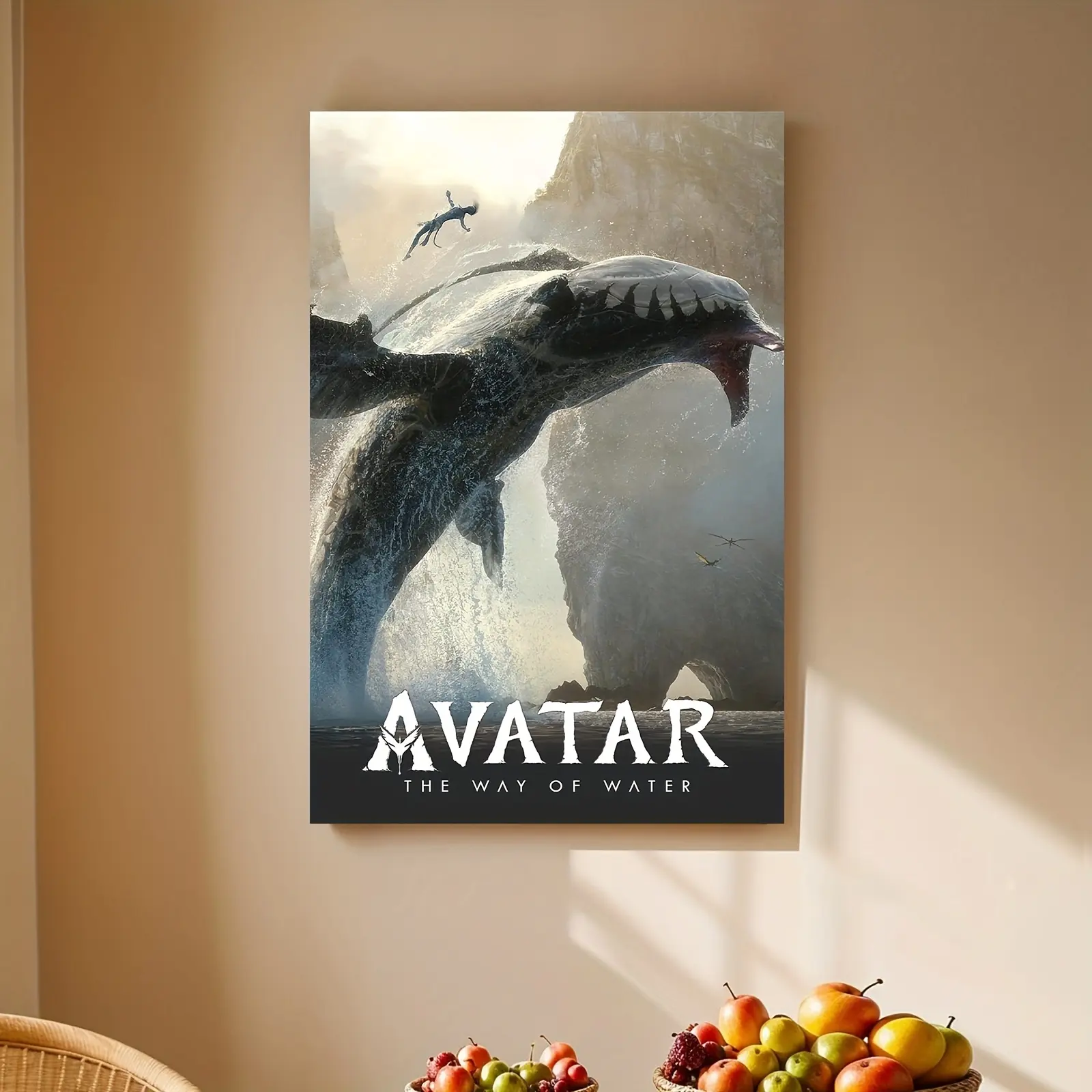 Avatar The Way of Water Movie Poster Canvas Wall Art Tulkun Scene Print Pandora World Decor Living Room Bedroom Gift