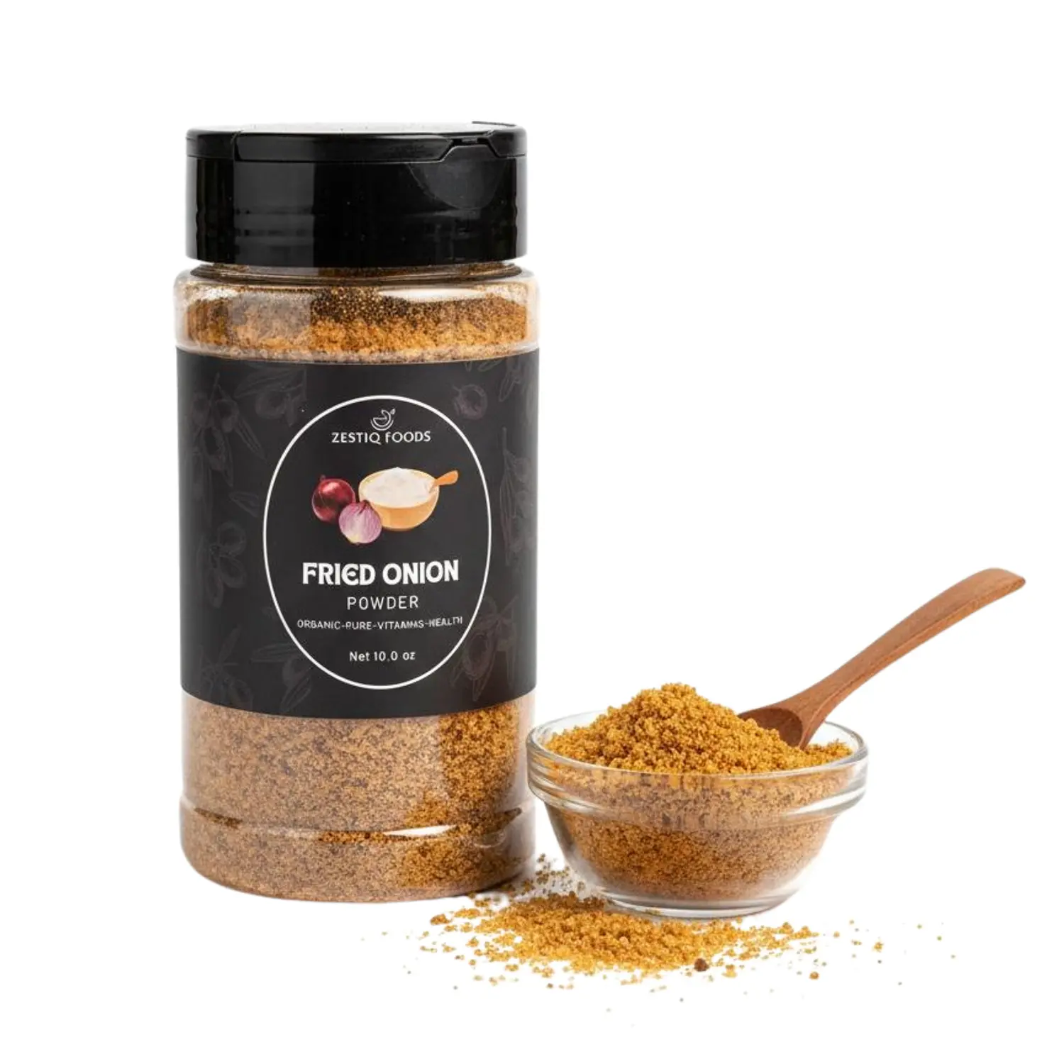 ZF Organic Fried Onion Powder 10 Oz - Natural Flavor Enhancer for ...