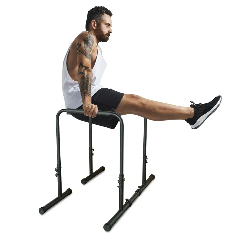 Powerful Tower Double Bar Pull-Up Rack Adjustable Height Multi-Functional Heavy Duty Fitness Training Equipment