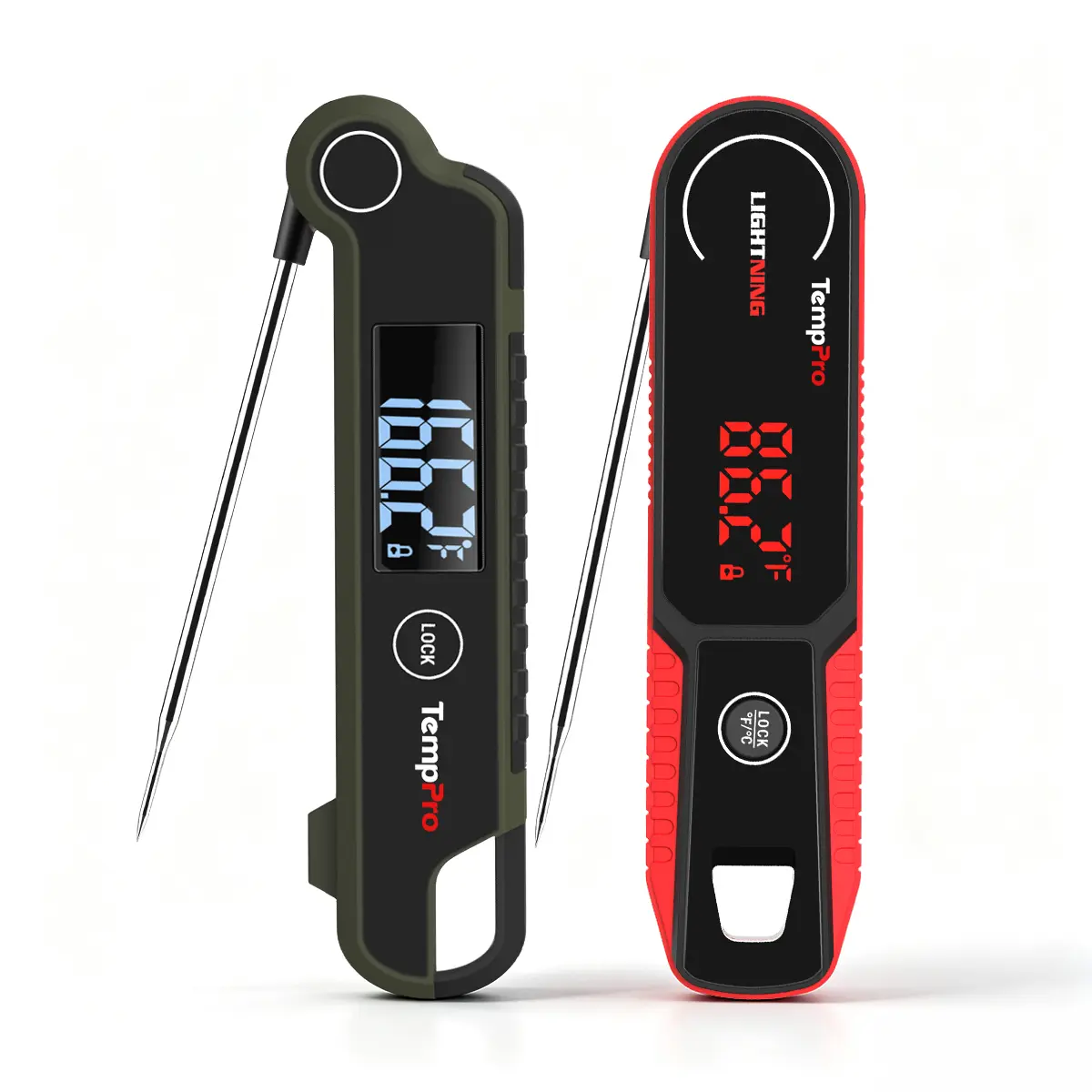 TempPro 2-Pack Digital Meat Thermometer, Red LED Display, Dual Probes for Precise Cooking Temperatures (TP620W+TP622W) TempPro 2-Pack Digital Meat Thermometer, Red LED Display, Dual Probes for Precise Cooking Temperatures (TP620W+TP622W)